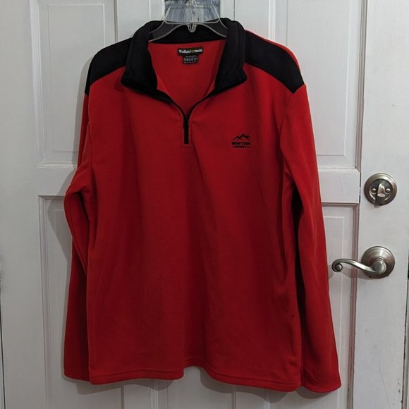 Atlas for Men Other - Atlas for Men Red Fleece 1/3 Zip Sweater